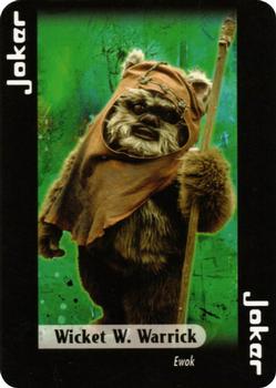 2007 Star Wars Fan Club Star Wars Heroes and Villains Playing Cards #JOKER Wicket W. Warrick Front
