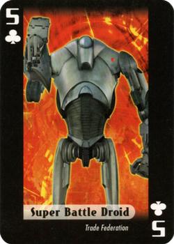 2007 Cartamundi Star Wars Villains Playing Cards #5♣ Super Battle Droid Front