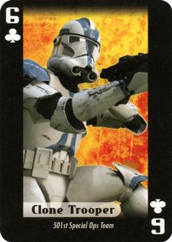 2007 Cartamundi Star Wars Villains Playing Cards #6♣ Clone Trooper Front