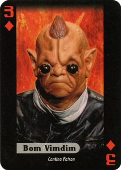 2007 Cartamundi Star Wars Villains Playing Cards #3♦ Bom Vimdim Front