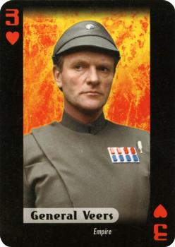 2007 Cartamundi Star Wars Villains Playing Cards #3♥ General Veers Front