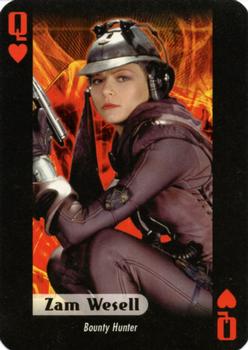 2007 Cartamundi Star Wars Villains Playing Cards #Q♥ Zam Wesell Front