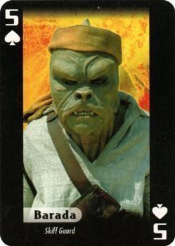 2007 Cartamundi Star Wars Villains Playing Cards #5♠ Barada Front