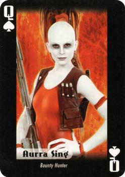 2007 Cartamundi Star Wars Villains Playing Cards #Q♠ Aurra Sing Front
