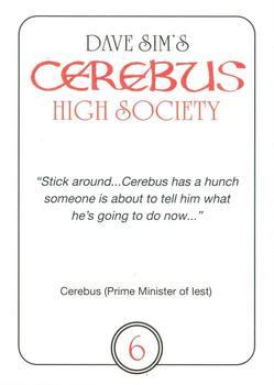 2020 Cerebus The Aardvark #6 Cerebus (Prime Minister Of Iest) Back