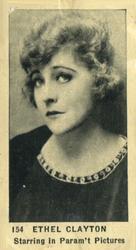 1922 Tobacco Products Corp Film Stars (C142) #154 Ethel Clayton Front