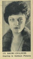 1922 Tobacco Products Corp Film Stars (C142) #173 Naomi Childers Front