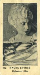 1922 Tobacco Products Corp Film Stars (C142) #182 Maude George Front