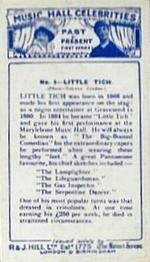 1930 R&J. Hill Music Hall Celebrities Past and Present (Small) #5 Little Tich Back