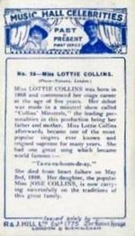 1930 R&J. Hill Music Hall Celebrities Past and Present (Small) #26 Lottie Collins Back