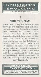 1932 Ogden's Smugglers and Smuggling #5 The Tub Man Back