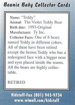 1997 Kidstuff Beanie Baby #NNO Teddy Back