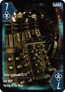 2004 Cartamundi Doctor Who Playing Cards #7♣ Daleks Front
