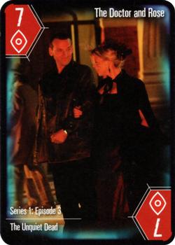 2004 Cartamundi Doctor Who Playing Cards #7♦ The Doctor and Rose Front