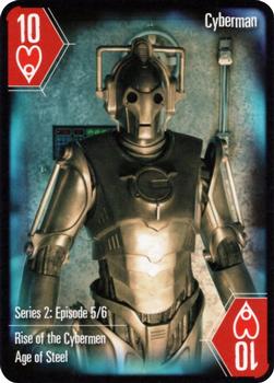 2004 Cartamundi Doctor Who Playing Cards #10♥ Cyberman Front