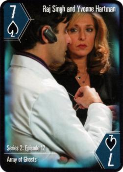 2004 Cartamundi Doctor Who Playing Cards #7♠ Raj Singh and Yvonne Hartman Front