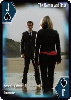 2004 Cartamundi Doctor Who Playing Cards #J♠ The Doctor and Rose Front