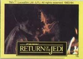 1983 Monty Fabrieken Return of the Jedi Mini Cards #19 Yoda Front