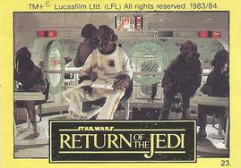1983 Monty Fabrieken Return of the Jedi Mini Cards #23 Admiral Ackbar Front
