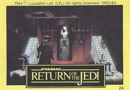 1983 Monty Fabrieken Return of the Jedi Mini Cards #24 Boushh / Han Solo Front