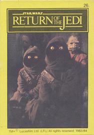 1983 Monty Fabrieken Return of the Jedi Mini Cards #26 Jawas Front