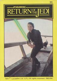 1983 Monty Fabrieken Return of the Jedi Mini Cards #30 Luke Skywalker Front