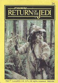 1983 Monty Fabrieken Return of the Jedi Mini Cards #34 Logray Front
