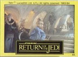 1983 Monty Fabrieken Return of the Jedi Mini Cards #44 Max Reebo Front