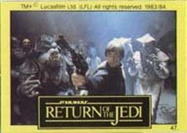 1983 Monty Fabrieken Return of the Jedi Mini Cards #47 Luke Skywalker Front