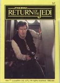 1983 Monty Fabrieken Return of the Jedi Mini Cards #57 Han Solo Front