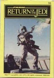 1983 Monty Fabrieken Return of the Jedi Mini Cards #59 Boba Fett Front