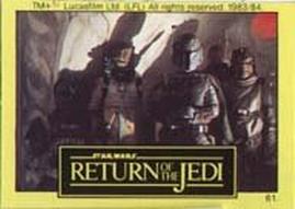 1983 Monty Fabrieken Return of the Jedi Mini Cards #61 Boba Fett Front