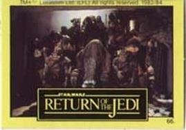 1983 Monty Fabrieken Return of the Jedi Mini Cards #66 Jabba’s Palace Denizens Front