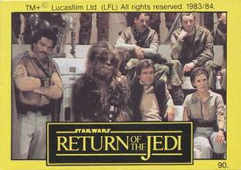 1983 Monty Fabrieken Return of the Jedi Mini Cards #90 Briefing Front