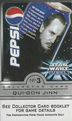 1999 Pepsi Star Wars Episode I #3 Qui-Gon Jinn Front