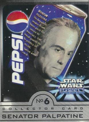1999 Pepsi Star Wars Episode I #6 Senator Palpatine Front