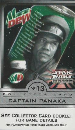 1999 Pepsi Star Wars Episode I #13 Captain Panaka Front