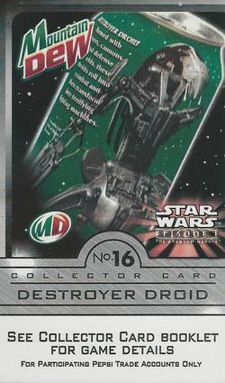 1999 Pepsi Star Wars Episode I #16 Destroyer Droid Front