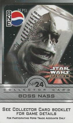 1999 Pepsi Star Wars Episode I #24 Boss Nass Front
