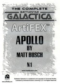 2004 Rittenhouse The Complete Battlestar Galactica - ArtiFEX #N1 Apollo Back