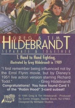 1995 Comic Images Greg & Tim Hildebrandt: Separate and Together - Robin Hood Chase Subset #1 Hand to Hand Fighting Back