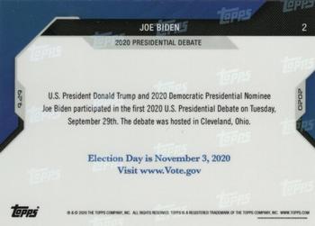 2020 Topps Now USA Election #2 Joe Biden Back