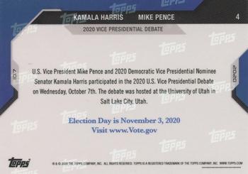 2020 Topps Now USA Election #4 Kamala Harris / Mike Pence Back