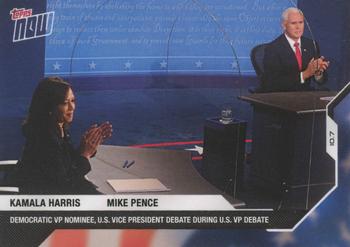 2020 Topps Now USA Election #4 Kamala Harris / Mike Pence Front