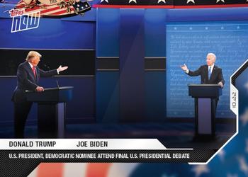 2020 Topps Now USA Election #7 Donald Trump / Joe Biden Front
