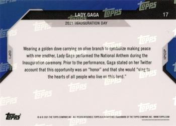 2020 Topps Now USA Election #17 Lady Gaga Back