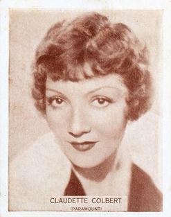 1933 Wills's Famous Film Stars (Medium Size) #5 Claudette Colbert Front