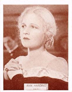 1933 Wills's Famous Film Stars (Medium Size) #7 Ann Harding Front