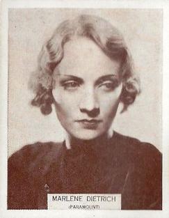 1933 Wills's Famous Film Stars (Medium Size) #8 Marlene Dietrich Front