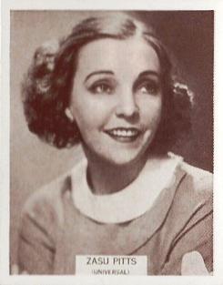 1933 Wills's Famous Film Stars (Medium Size) #18 Zasu Pitts Front